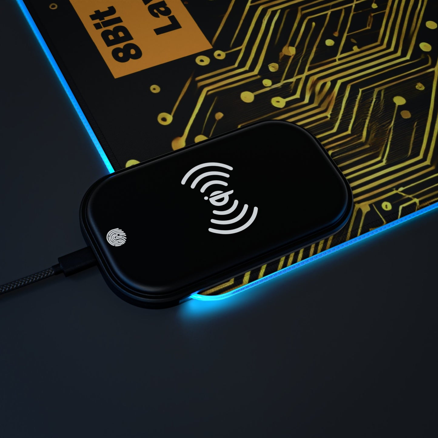 8Bit Chain LED Gaming Mouse Pad C, Wireless Charging