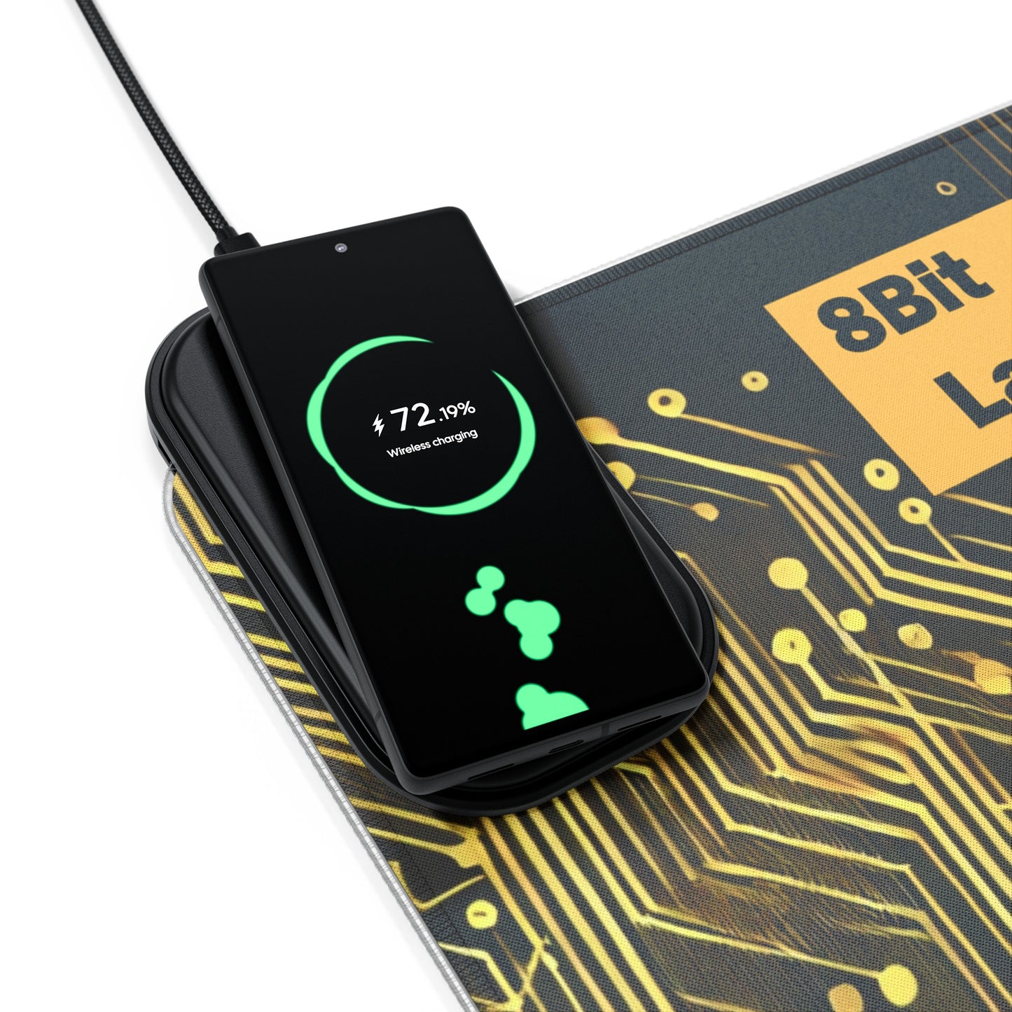 8Bit Chain LED Gaming Mouse Pad C, Wireless Charging