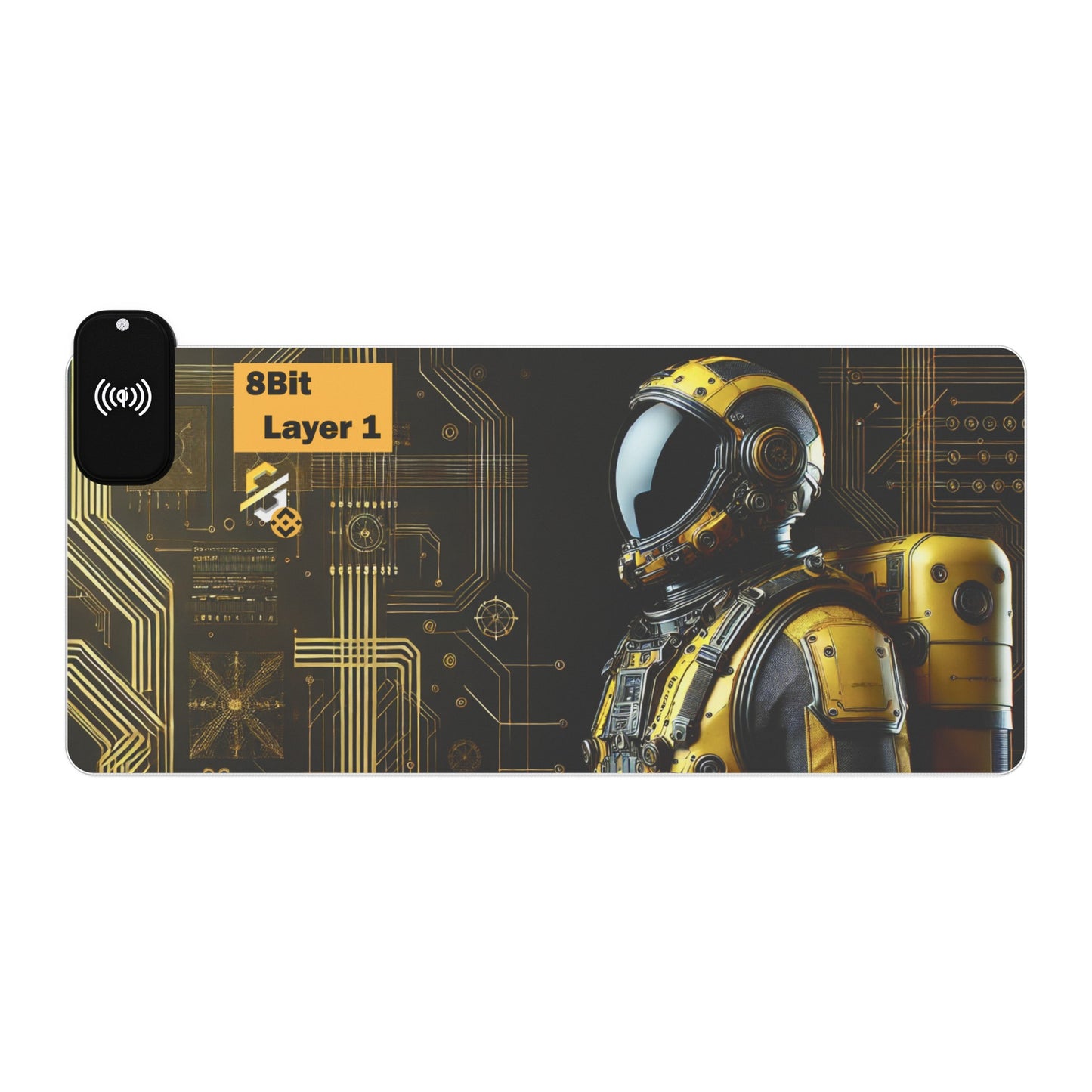 8Bit Chain LED Gaming Mouse Pad B, Wireless Charging