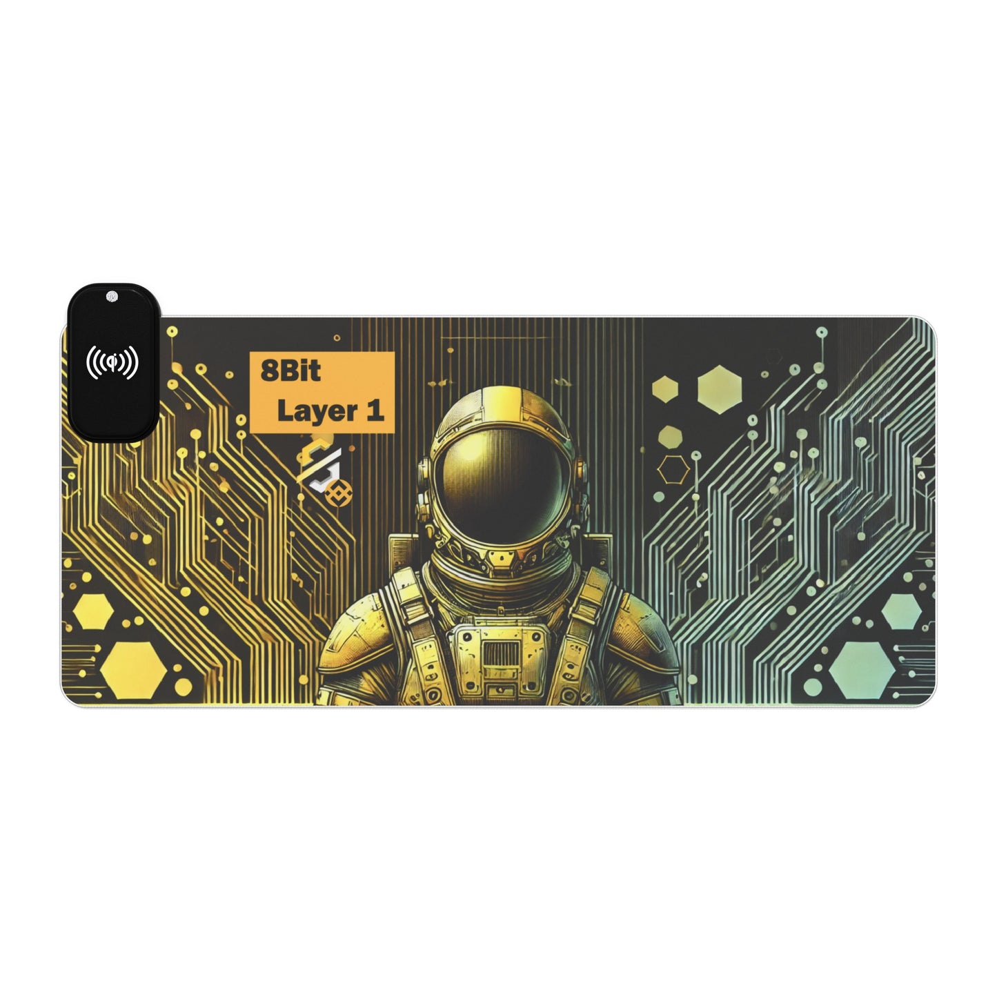 8Bit Chain LED Gaming Mouse Pad C, Wireless Charging
