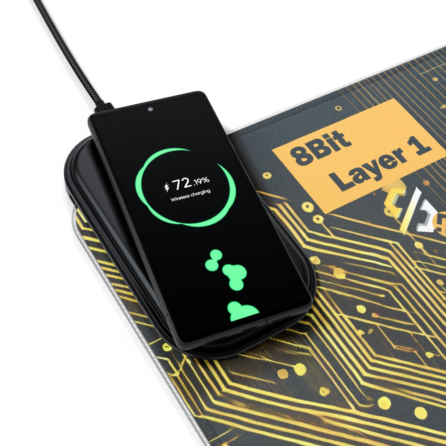 8Bit Chain LED Gaming Mouse Pad C, Wireless Charging