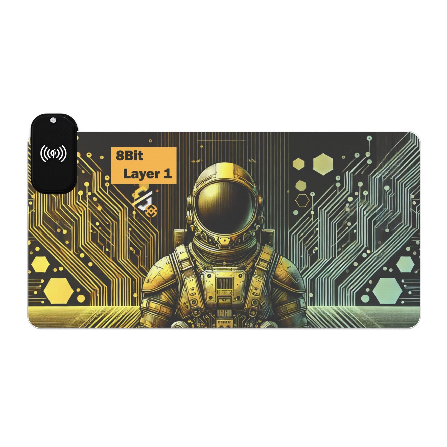 8Bit Chain LED Gaming Mouse Pad C, Wireless Charging